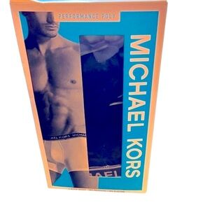 MICHAEL Kors Performance Polyester 4 Boxer Briefs Lux Touch Dark Colors Sz S
